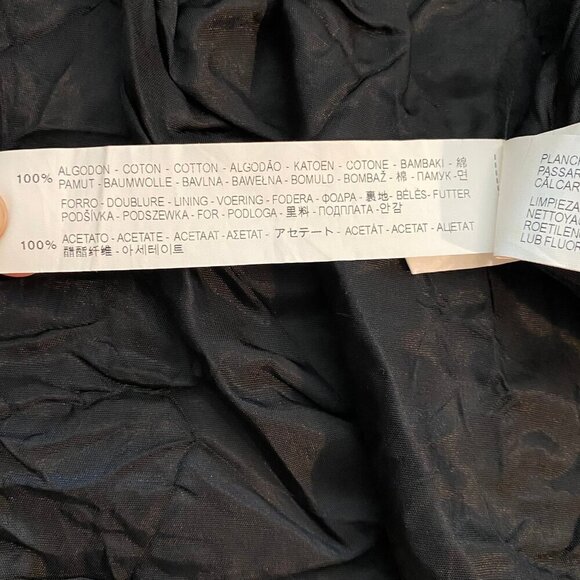 Zara Animal Print Twill Skirt Leopard Cotton Pleated Sz M - Picture 5 of 5